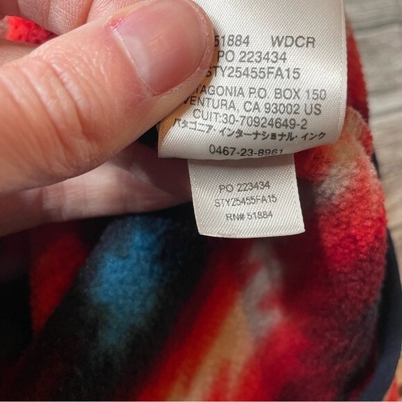 Patagonia Synchilla Quarter Snap-T Wild Desert Red Aztec Fleece XS Extra Small - Picture 8 of 11